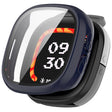 For Fitbit Ace LTE  PC + Tempered Glass Film Integrated Watch Protective Case(Ink Blue) - Watch Cases by PMC TechLife | Online Shopping South Africa | PMC TechLife | Buy Now Pay Later Mobicred