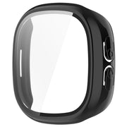 For Fitbit Ace LTE  PC + Tempered Glass Film Integrated Watch Protective Case(Black)
