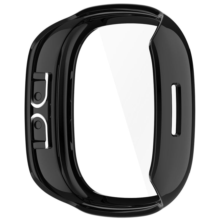 For Fitbit Ace LTE  PC + Tempered Glass Film Integrated Watch Protective Case(Black)