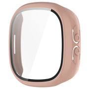 For Fitbit Ace LTE  PC + Tempered Glass Film Integrated Watch Protective Case(Sakura Pink)