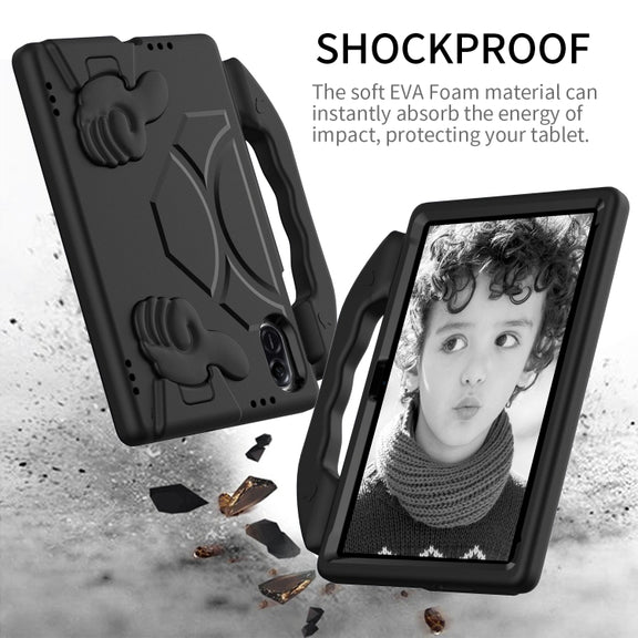 For Honor Pad X8 Pro 11.2 2023 Children EVA Shockproof Tablet Case with Thumb Bracket(Black)