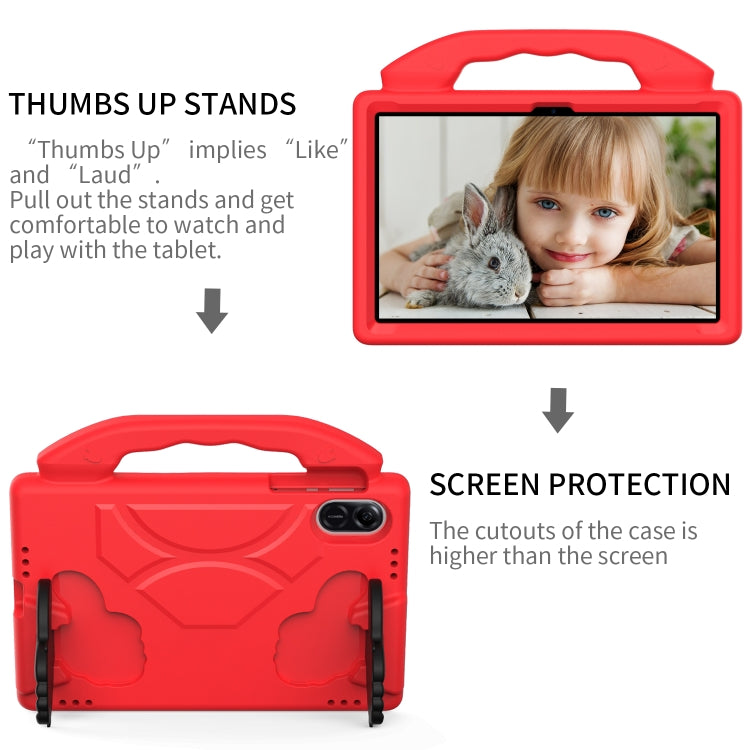 For Honor Pad X8 Pro 11.2 2023 Children EVA Shockproof Tablet Case with Thumb Bracket(Red)