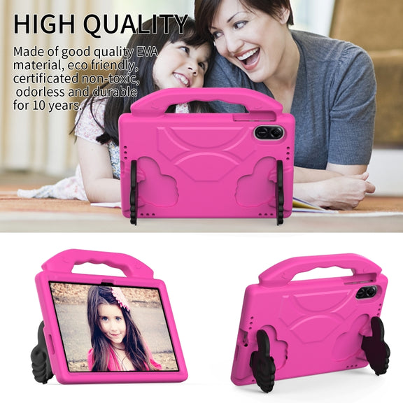 For Honor Pad X8 Pro 11.2 2023 Children EVA Shockproof Tablet Case with Thumb Bracket(RoseRed)