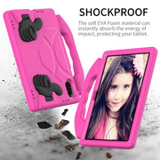 For Honor Pad X8 Pro 11.2 2023 Children EVA Shockproof Tablet Case with Thumb Bracket(RoseRed)