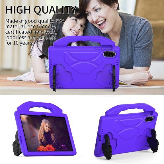 For Honor Pad X8 Pro 11.2 2023 Children EVA Shockproof Tablet Case with Thumb Bracket(Purple)