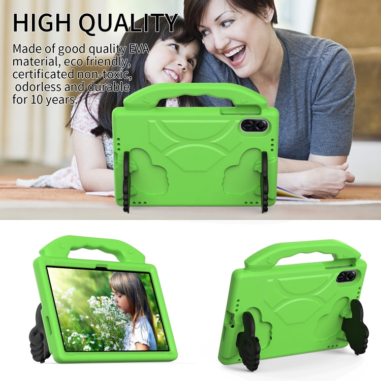 For Honor Pad X8 Pro 11.2 2023 Children EVA Shockproof Tablet Case with Thumb Bracket(Green)