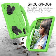 For Honor Pad X8 Pro 11.2 2023 Children EVA Shockproof Tablet Case with Thumb Bracket(Green)