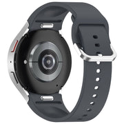 For Samsung Galaxy Watch FE 40mm Solid Color Silver Buckle Quick Release Silicone Watch Band(Gray)