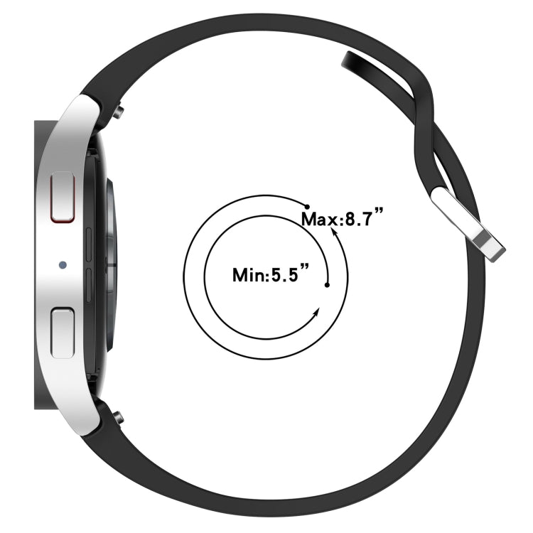 For Samsung Galaxy Watch FE 40mm Solid Color Silver Buckle Quick Release Silicone Watch Band(Wine Red)