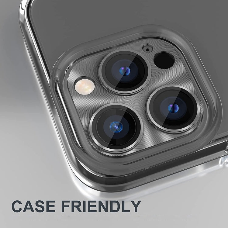 For iPhone 16 / 16 Plus ENKAY Aluminium Alloy Tempered Glass Lens Cover Film(Black)