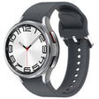 For Samsung Galaxy Watch 6 Classic 47mm Solid Color Silver Buckle Quick Release Silicone Watch Band(Grey) - free shipping - PMC TechLife - Order now!