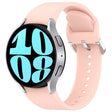 For Samsung Galaxy Watch 6 44mm Solid Color Silver Buckle Quick Release Silicone Watch Band(Pink) - free shipping - PMC TechLife - Order now!