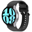 For Samsung Galaxy Watch 6 44mm Solid Color Silver Buckle Quick Release Silicone Watch Band(Black) - free shipping - PMC TechLife - Order now!