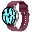 For Samsung Galaxy Watch 6 40mm Solid Color Silver Buckle Quick Release Silicone Watch Band(Wine Red) - free shipping - PMC TechLife - Order now!