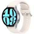 For Samsung Galaxy Watch 6 40mm Solid Color Silver Buckle Quick Release Silicone Watch Band(Starlight) - free shipping - PMC TechLife - Order now!