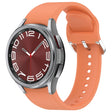 For Samsung Galaxy Watch 6 Classic 43mm Solid Color Silver Buckle Quick Release Silicone Watch Band(Orange) - free shipping - PMC TechLife - Order now!