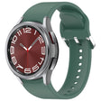 For Samsung Galaxy Watch 6 Classic 43mm Solid Color Silver Buckle Quick Release Silicone Watch Band(Green) - free shipping - PMC TechLife - Order now!
