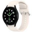 For Samsung Galaxy watch 5 Golf Edition Solid Color Silver Buckle Quick Release Silicone Watch Band(Starlight) - free shipping - PMC TechLife - Order now!
