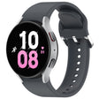 For Samsung Galaxy Watch 5  44mm Solid Color Silver Buckle Quick Release Silicone Watch Band(Grey) - free shipping - PMC TechLife - Order now!