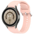 For Samsung Galaxy Watch 5 Pro  45mm Solid Color Silver Buckle Quick Release Silicone Watch Band(Pink) - free shipping - PMC TechLife - Order now!