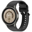 For Samsung Galaxy Watch 5 Pro  45mm Solid Color Silver Buckle Quick Release Silicone Watch Band(Black) - free shipping - PMC TechLife - Order now!