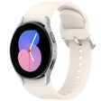 For Samsung Galaxy Watch 5  40mm Solid Color Silver Buckle Quick Release Silicone Watch Band(Starlight) - free shipping - PMC TechLife - Order now!
