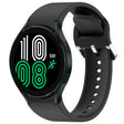 For Samsung Galaxy Watch 4 44mm Solid Color Silver Buckle Quick Release Silicone Watch Band(Black) - free shipping - PMC TechLife - Order now!