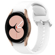 For Samsung Galaxy Watch 4 40mm Solid Color Silver Buckle Quick Release Silicone Watch Band(White) - free shipping - PMC TechLife - Order now!