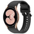 For Samsung Galaxy Watch 4 40mm Solid Color Silver Buckle Quick Release Silicone Watch Band(Black) - free shipping - PMC TechLife - Order now!