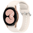 For Samsung Galaxy Watch 4 40mm Solid Color Silver Buckle Quick Release Silicone Watch Band(Starlight) - free shipping - PMC TechLife - Order now!