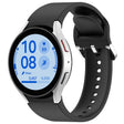 For Samsung Galaxy Watch 7 40mm Solid Color Silver Buckle Quick Release Silicone Watch Band(Black) - free shipping - PMC TechLife - Order now!
