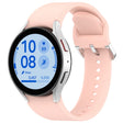 For Samsung Galaxy Watch FE 40mm Solid Color Silver Buckle Quick Release Silicone Watch Band(Pink) - free shipping - PMC TechLife - Order now!