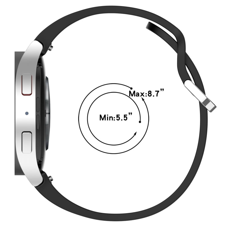 For Samsung Galaxy Watch 5  40mm Solid Color Silver Buckle Quick Release Silicone Watch Band(Grey)