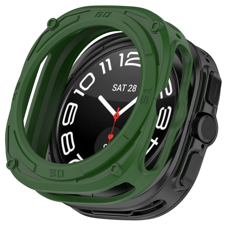 For Samsung Galaxy Watch Ultra 47mm Armored TPU Watch Protective Case(Green)