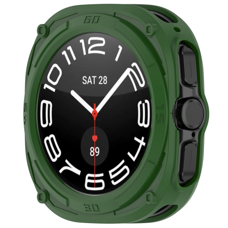 For Samsung Galaxy Watch Ultra 47mm Armored TPU Watch Protective Case(Green)