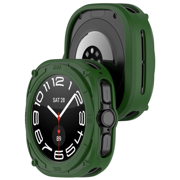 For Samsung Galaxy Watch Ultra 47mm Armored TPU Watch Protective Case(Green)