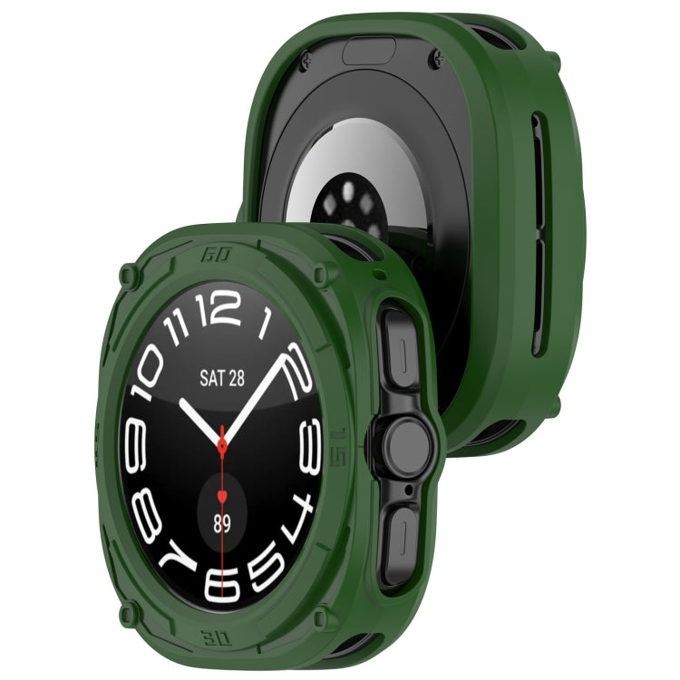 For Samsung Galaxy Watch Ultra 47mm Armored TPU Watch Protective Case(Green)