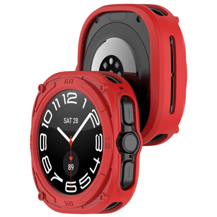 For Samsung Galaxy Watch Ultra 47mm Armored TPU Watch Protective Case(Red)