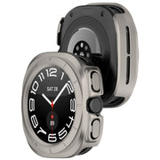 For Samsung Galaxy Watch Ultra 47mm Half Coverage Hollowed PC Watch Protective Case(Titanium Color)