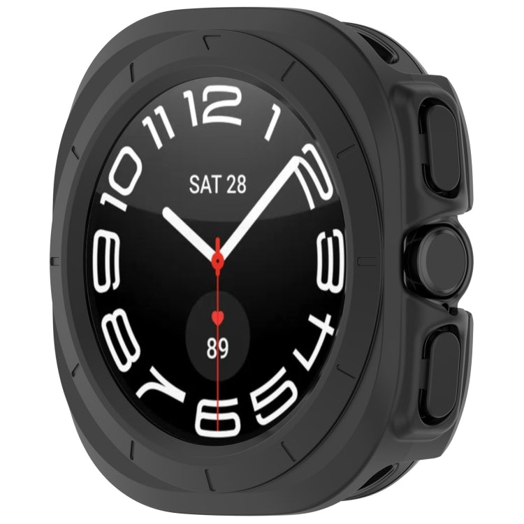 For Samsung Galaxy Watch Ultra 47mm Half Coverage Hollowed PC Watch Protective Case(Black)