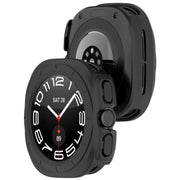 For Samsung Galaxy Watch Ultra 47mm Half Coverage Hollowed PC Watch Protective Case(Black)