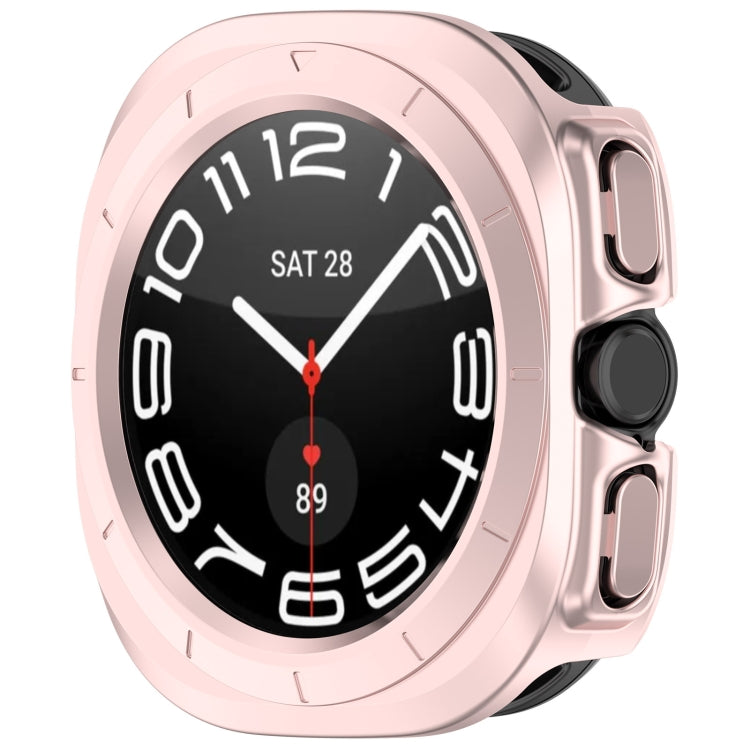 For Samsung Galaxy Watch Ultra 47mm Half Coverage Hollowed PC Watch Protective Case(Pink)