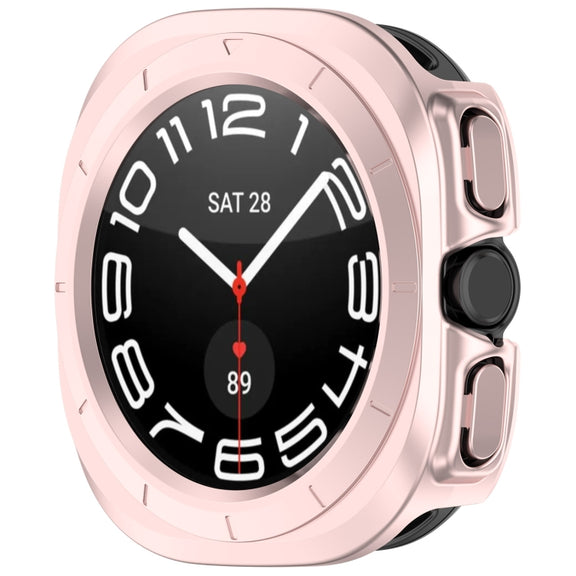 For Samsung Galaxy Watch Ultra 47mm Half Coverage Hollowed PC Watch Protective Case(Pink)