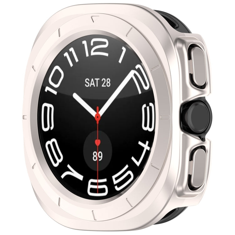 For Samsung Galaxy Watch Ultra 47mm Half Coverage Hollowed PC Watch Protective Case(Starlight)