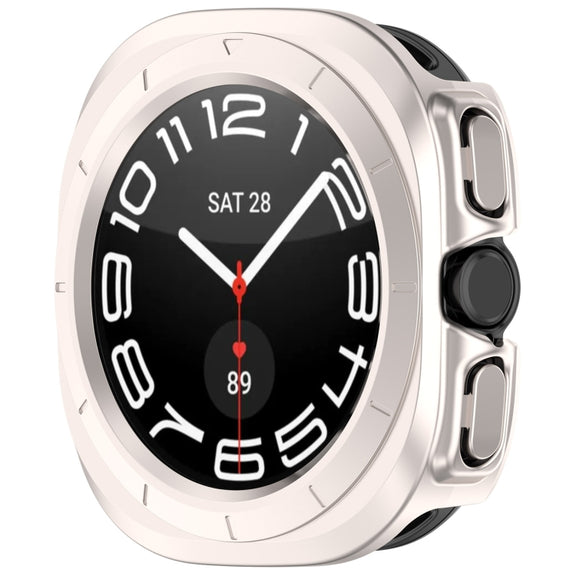 For Samsung Galaxy Watch Ultra 47mm Half Coverage Hollowed PC Watch Protective Case(Starlight)