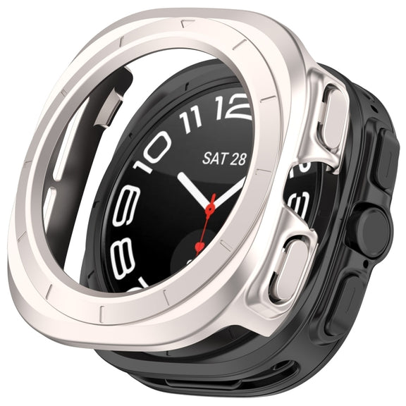 For Samsung Galaxy Watch Ultra 47mm Half Coverage Hollowed PC Watch Protective Case(Starlight)