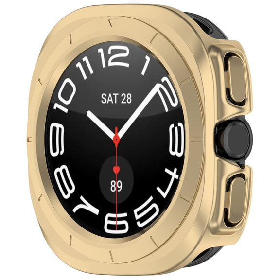 For Samsung Galaxy Watch Ultra 47mm Half Coverage Hollowed PC Watch Protective Case(Champagne)
