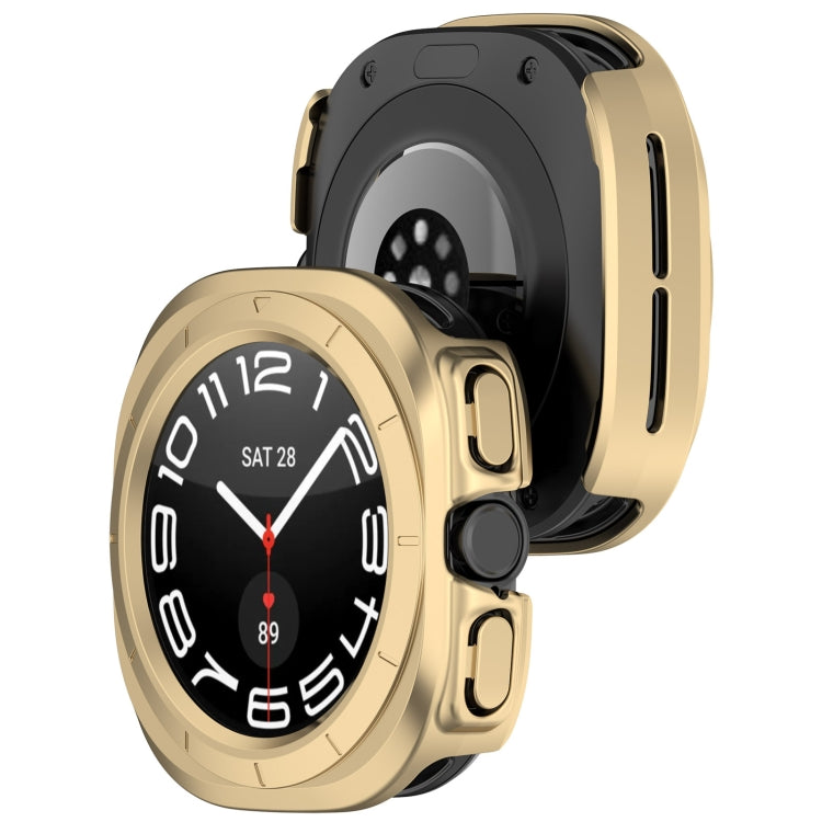 For Samsung Galaxy Watch Ultra 47mm Half Coverage Hollowed PC Watch Protective Case(Champagne)