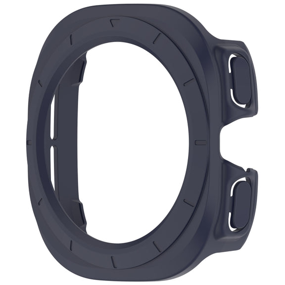For Samsung Galaxy Watch Ultra 47mm Half Coverage Hollowed PC Watch Protective Case(Dark Blue)