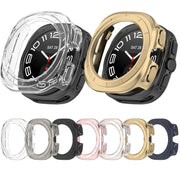 For Samsung Galaxy Watch Ultra 47mm Half Coverage Hollowed PC Watch Protective Case(Titanium Color)